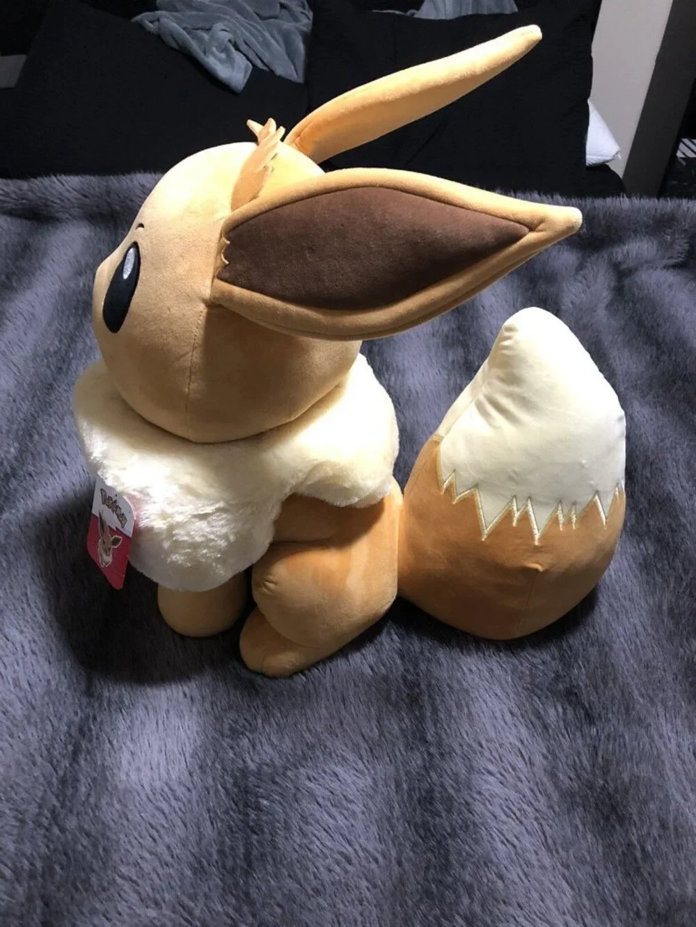 Pokemon 24" Stuffed Plush - Eevee NWT Jazwares 2024 Nintendo, Brown/Beige - Picture 3 of 4